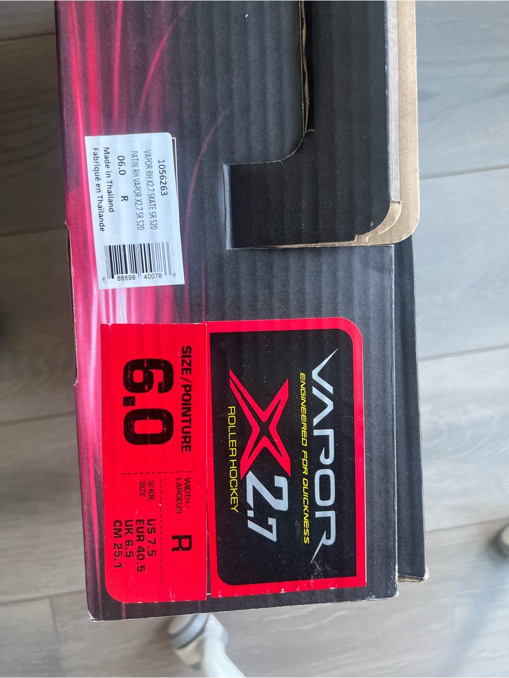 Bauer Roller Hockey Skate Interior - Black & Red
